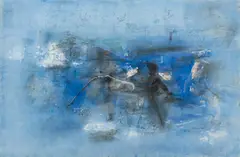 Untitled by Laxman Shrestha, Mixed media on paper, sold Dec 2024