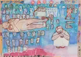 Untitled by Arpita Singh, 1996, Watercolour and acrylic on paper laid on board, sold Dec 2024