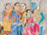 Untitled by K. Laxma Goud, Mixed media on paper pasted on mount board, sold Dec 2024