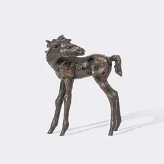 Rückblickendes Fohlen by Renée Sintenis, 1951, Bronze, dunkelbraun patiniert, sold Jun 2026