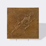 Relief eines Läufers by Gerhard Marcks, 1970, Bronze, goldbraun patiniert, sold Jun 2026