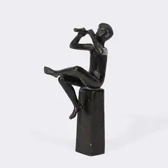Flötenspieler I by Fritz Fleer, 1961, Bronze, dunkel patiniert, sold Jun 2026