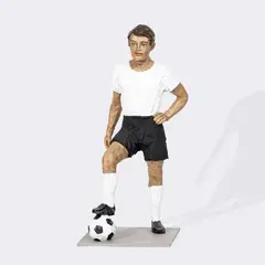 Fußballliebe by Stephan Balkenhol, 2024, Bronze, farbig bemalt, sold Jun 2026