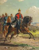 Wilhelm I. zu Pferd by Gustav Marx, 1887, Öl/Leinwand, sold Jun 2026