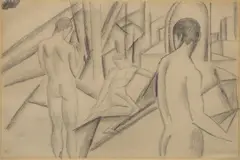 Jünglinge by August Macke, 1911, Bleistiftzeichnung, sold Jun 2026