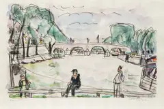 Paris by Ivo Hauptmann, 1951, Aquarell, sold Jun 2026