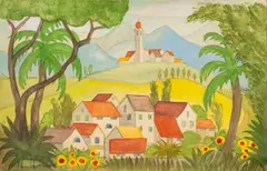 Dorf im Tessin by Hermann Hesse, Aquarell, sold Jun 2026