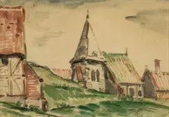 Kirche by Franz Radziwill, 1952, Aquarell, sold Jun 2026