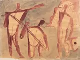 Fischer mit Netzen by Werner Gilles, Aquarell, sold Jun 2026