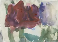 Dunkelrote Blüten by Klaus Fußmann, 1999, Gouache, sold Jun 2026