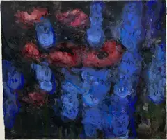 Rittersporn und Mohn by Klaus Fußmann, 1989, Gouache, sold Jun 2026