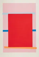 Red Square by Imi Knoebel, 1996, Farblithografie, sold Jun 2026
