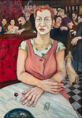 Louise by Rita Duffy, 1986, Öl/Holz, sold Jun 2026