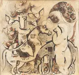Chosrau und Schirin by Sadegh Tabrizi, Tinte und Tempera/Pergament, sold Jun 2026