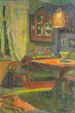 Abendstimmung im Haus des Künstlers by Ernst Wilhelm Eitner, Öl/Papier/Hartfaser, sold Jun 2026