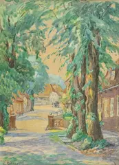 Lindenallee in den Walddörfern by Ernst Wilhelm Eitner, Aquarell, sold Jun 2026
