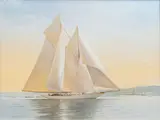 Schoner Meteor IV by Uwe Lütgen, Öl/Leinwand, sold Jun 2026