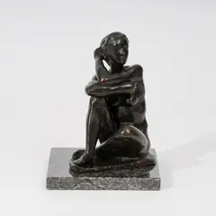 Sitzende by Richard Scheibe, Bronze, dunkel patiniert, sold Mar 2026
