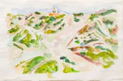 Sylt: Dünenlandschaft mit Fernblick by Ivo Hauptmann, 1950, Aquarell, sold Mar 2026
