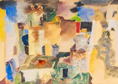 Forio nach dem Regen by Eduard Bargheer, 1953, Aquarell, sold Mar 2026