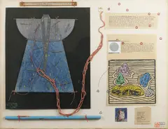 Untitled by Charles Luce, Mixed Media Collage. Feb. 1978, offered Apr 2025