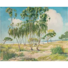 Unititled Coastal Landscape by Henry Leopold Richter, oil on canvas, sold Dec 2025