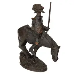Don Quixote by Charles Bragg, bronze sculpture, sold Dec 2025