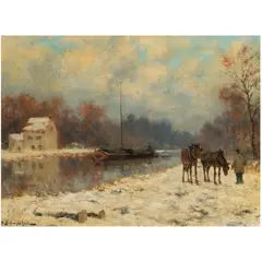 Untitled by Henri Bremontier, oil on board, sold Dec 2025