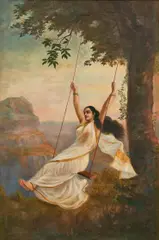 Mohini by Raja Ravi Varma, Oil on canvas, sold Apr 2024