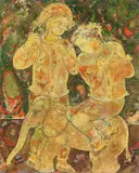 Untitled by Sakti Burman, Oil on canvas laid on board, sold Apr 2024