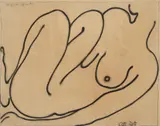 Woman: V by Jogen Chowdhury, 1995, Pastel on paper, sold Apr 2024