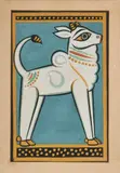 Bull by Jamini Roy, Tempera on card, sold Apr 2024
