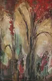 Untitled by Sailoz Mookherjea, Mixed media on canvas, sold May 2024
