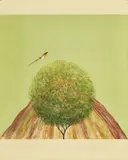 Untitled (Bird, Tree and Mountain Series) by Jagdish Swaminathan, Oil on canvas, sold May 2024