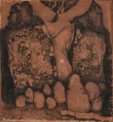 Untitled by Vrindavan Solanki, Ink on paper, sold Jun 2024