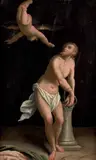 Le Christ à la colonne by Marco Antonio Bassetti, Huile sur marbre, sold Sep 2026
