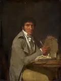 Portrait du sculpteur Joseph Chinard (1756-1813) réalisant le portrait en médaillon de Louis-Léopold Boilly by Louis-Léopold Boilly, Huile sur toile, sold Sep 2026