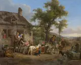 Heureuse famille dans une ferme by Jean-louis Demarne, Huile sur toile (Toile d'origine), sold Sep 2026