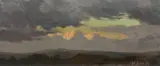 Etude de ciel dans un paysage montagneux by Louis-Nicolas Cabat, Huile sur papier, sold Sep 2026