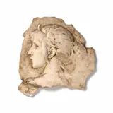 Jeune femme de profil by Jean Rivière, Bas-relief en plâtre, sold Sep 2026