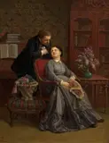 L’heureux couple dans son intérieur by Paul Désiré Trouillebert, Huile sur toile (Toile d'origine), sold Sep 2026