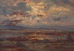 Lueurs au couchant by François-Auguste Ravier, Huile sur panneau, une planche, sold Sep 2026