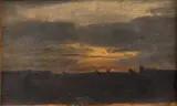 Coucher de soleil sur une ville by Adolphe-Félix Cals, Huile sur papier marouflé sur panneau, sold Sep 2026