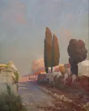 Vue de Pompéi by Mario Micheletti, Huile sur toile (Toile d'origine), sold Sep 2026