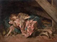 Cosette et sa poupée by Léon Comerre, Huile sur toile, sold Sep 2026