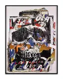 Untitled by Vhils, 2012, Affiches publicitaires collectées dans la rue découpées à la main, sold Apr 2026