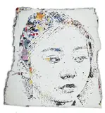Matter Series #20 by Vhils, 2016, Affiches publicitaires collectées dans la rue découpées à la main, sold Apr 2026