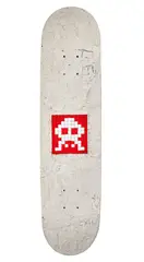 3 BROSS #1 by Invader, 2001, Carreaux de micro-mosaïque et technique mixte sur planche de skate, sold Apr 2026