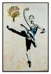 Danseuse étoile by Blek le Rat, 2012, Pochoir, peinture aérosol et acrylique sur toile, sold Apr 2026