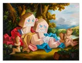 La toilette pastorale by Kriki, 2007, Huile sur toile, sold Apr 2026
